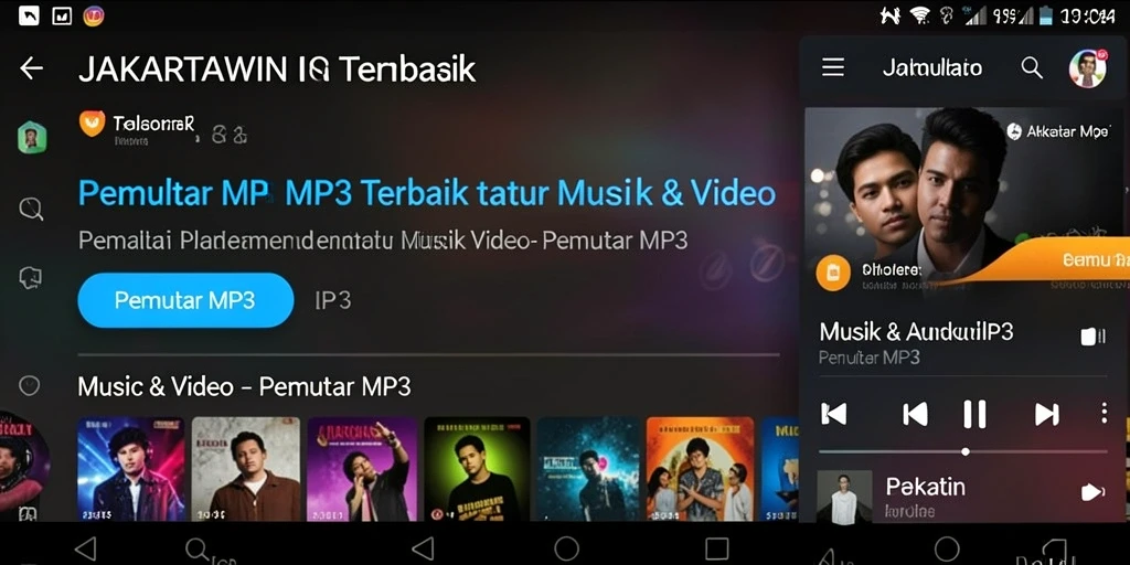 Antarmuka sederhana dan fungsi Pemutar MP3 yang mudah diakses.