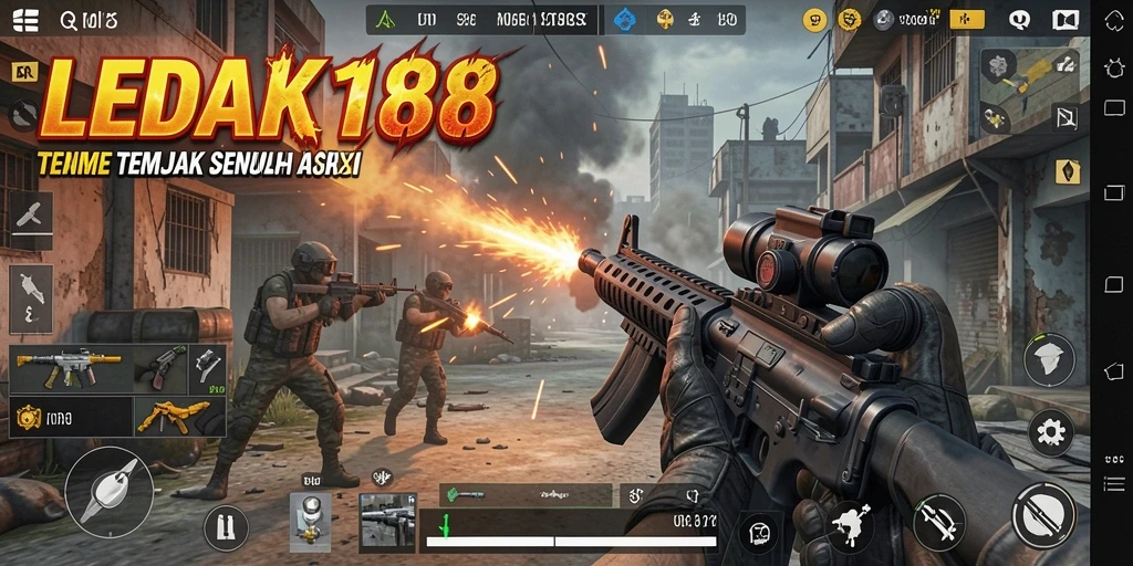 Antarmuka permainan <strong>LEDAK188</strong> yang penuh aksi dan menegangkan.